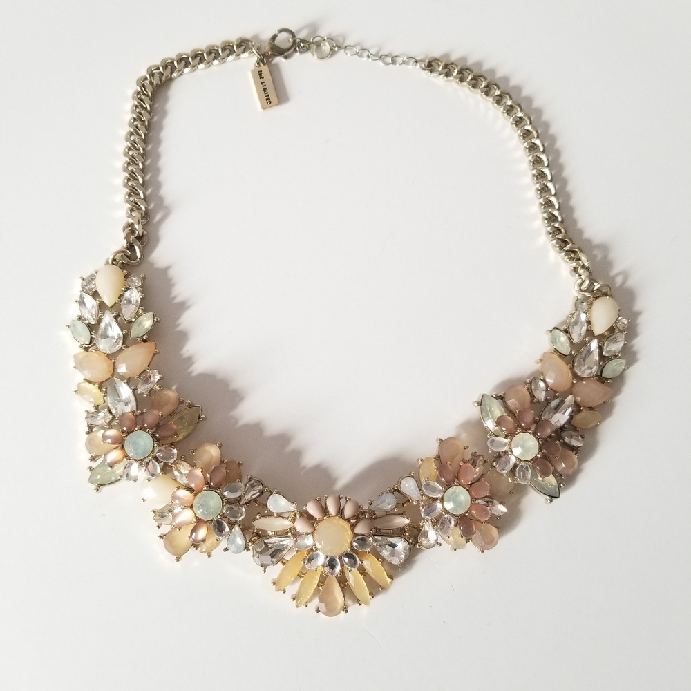 Gold Pastel Statement Necklace